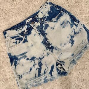 BP. Nordstrom Women's High Rise Distressed Bleached Denim Jean Shorts Size 28